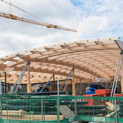 Montage Crossrail Station Abbey Wood