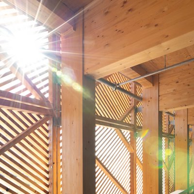 Facade of Hargassner multi-storey car park