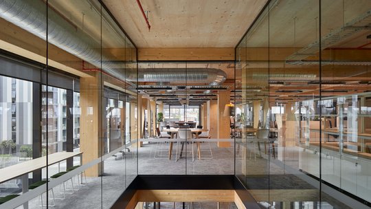 Interior view of the 25 King Street office building in Brisbane