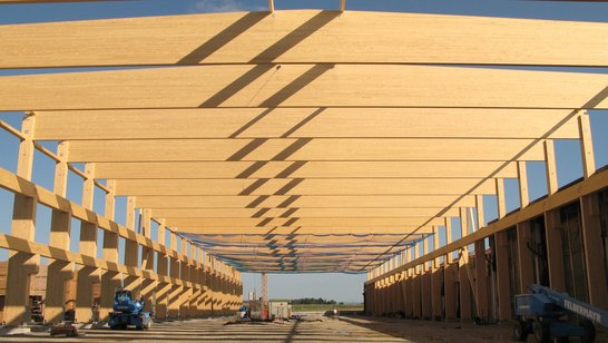 Montage Holzleimbaukonstruktion Montage Holzleimbaukonstruktion