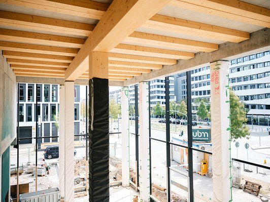 Richtfest Timber Pioneer Baustelle