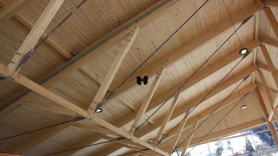 Riding arena Moargut supporting structure