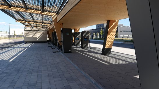 SWI fast-charging park at incampus, Ingolstadt