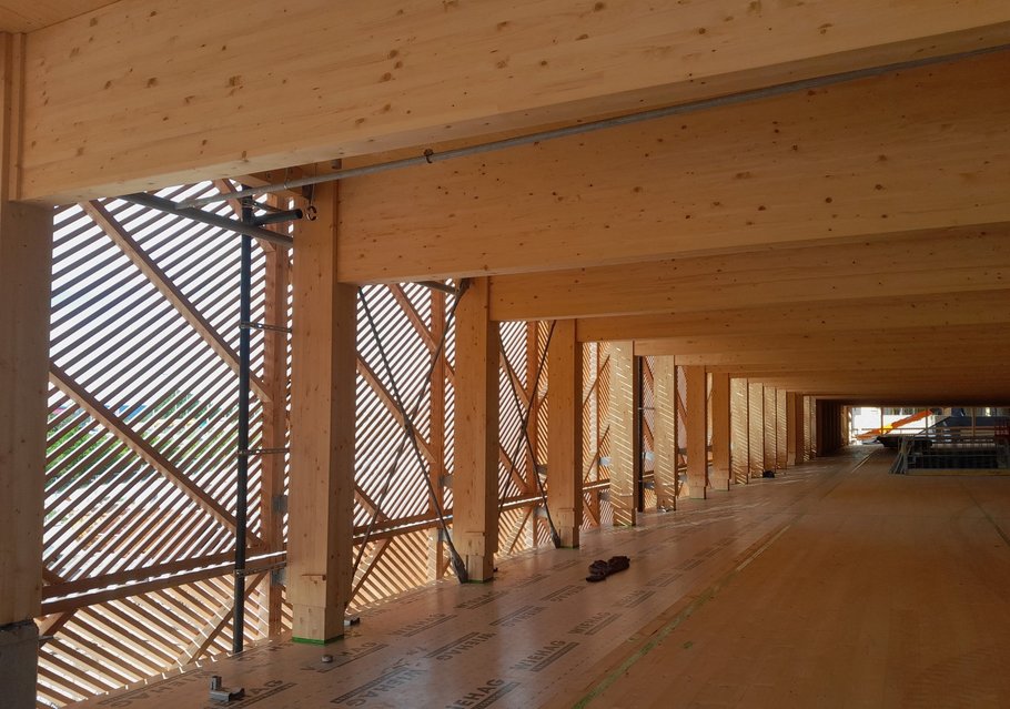 Holz Parkhaus Hargassner Holzkonstruktion
