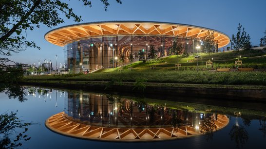 Außenansicht World of Volvo