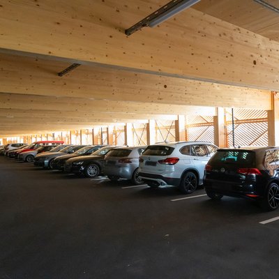 Hargassner car park interior view