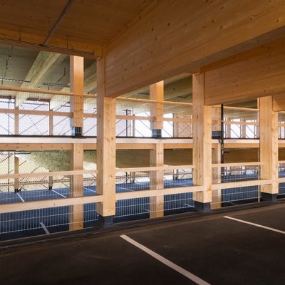 Hargassner car park interior view
