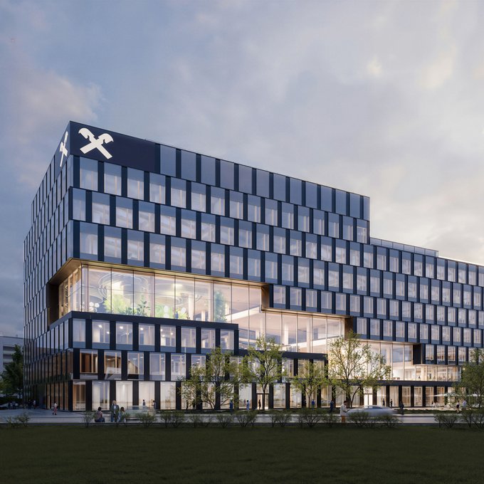 Raiffeisen Landesbank, Zentrale, Oberösterreich, Außenansicht