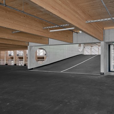 Holz Parkhaus Hargassner Holzkonstruktion