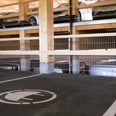 Hargassner car park interior view