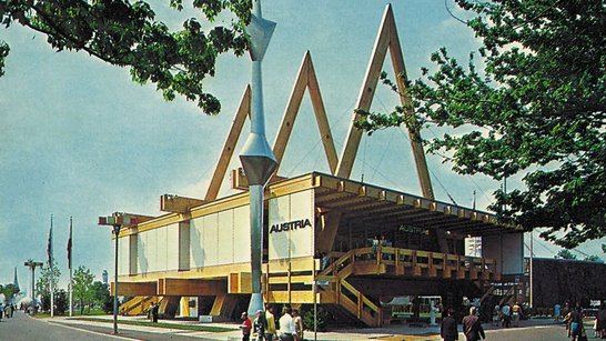 Austria Pavillon auf der New Yorker Weltausstellung Austria Pavillon auf der New Yorker Weltausstellung