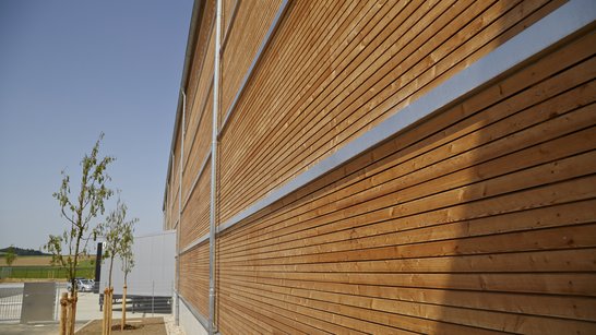 [Translate to Englisch:] WIEHAG Wandelement mit Holzfassade