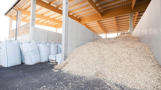 Charcoal storage of the power plant