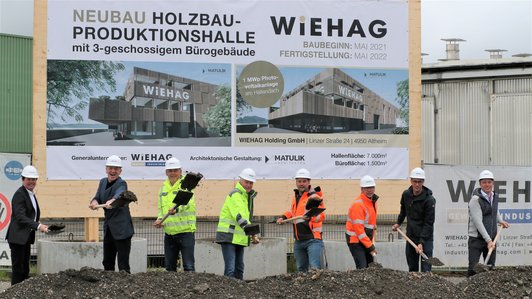 Spatenstich der grünen Fabrik von WIEHAG