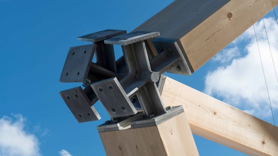 Stahlknotenverbindung der Crossrail Station Canary Wharf