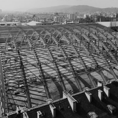 Montage BSH-Tragkonstruktion Klagenfurter Messehalle