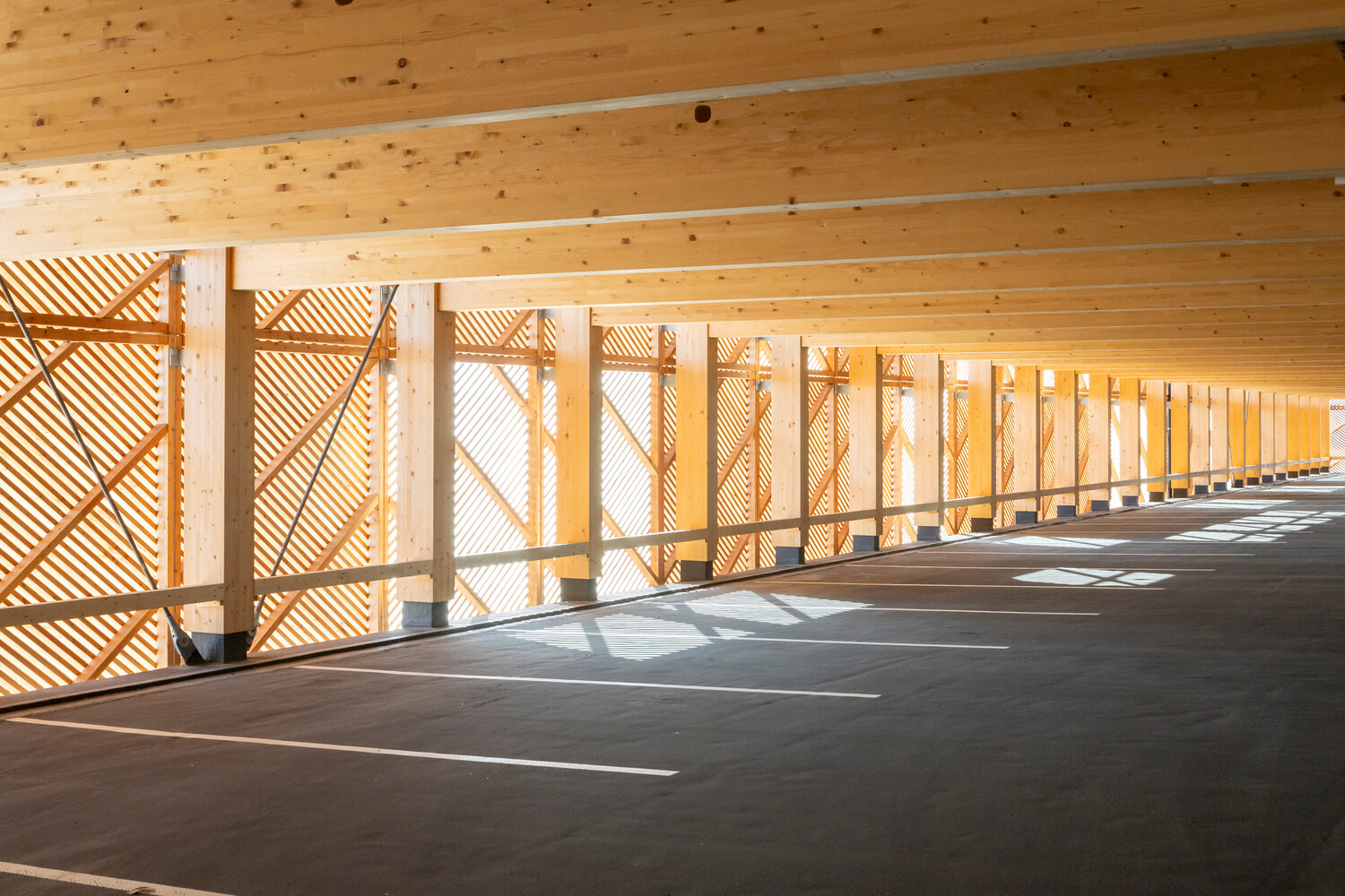 Holz Parkhaus Hargassner Holzkonstruktion